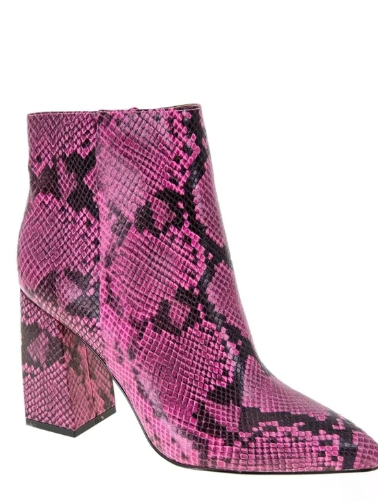 BCBGeneration Briel Ankle Boot in Pink Snake Size 9.5M NIB MSRP $139 - Picture 1 of 8